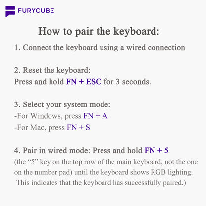 【NEW】FURYCUBE IP98 Foudation Office Keyboard, 98 Keys with Knob Wired/Wireless Cute Classic Keyboard with Number Pad, Custom Mechanical Feel Keyboard, RGB Backlit Work/Office/Gaming Silent Keyboard, Quiet Typing, Mothersdaygift
