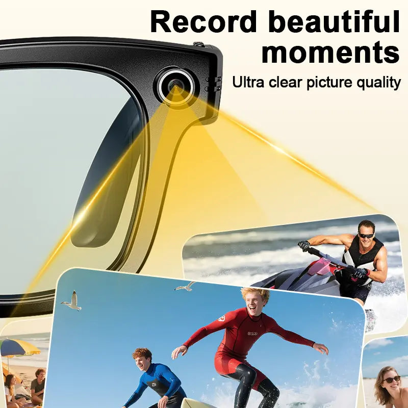 AI Smart Glasses - Wearable Tech Gadgets with 8MP HD Camera, Hands-Free Capture, Bluetooth Audio & Calls, Real-Time Translation, Photochromic Lenses for Travel & Daily Use